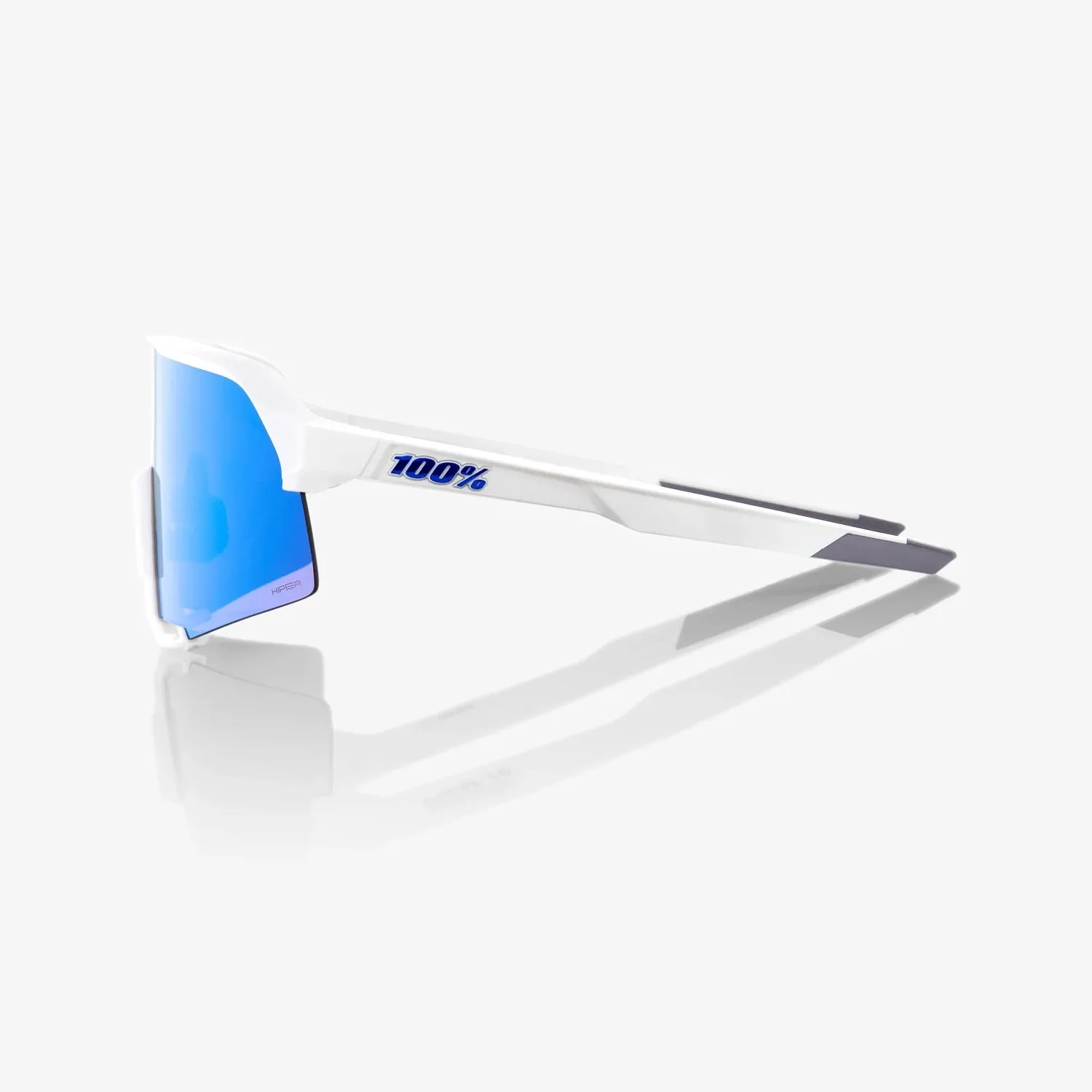 100% S3 Matte White HiPER Blue Multilayer Mirror Lens