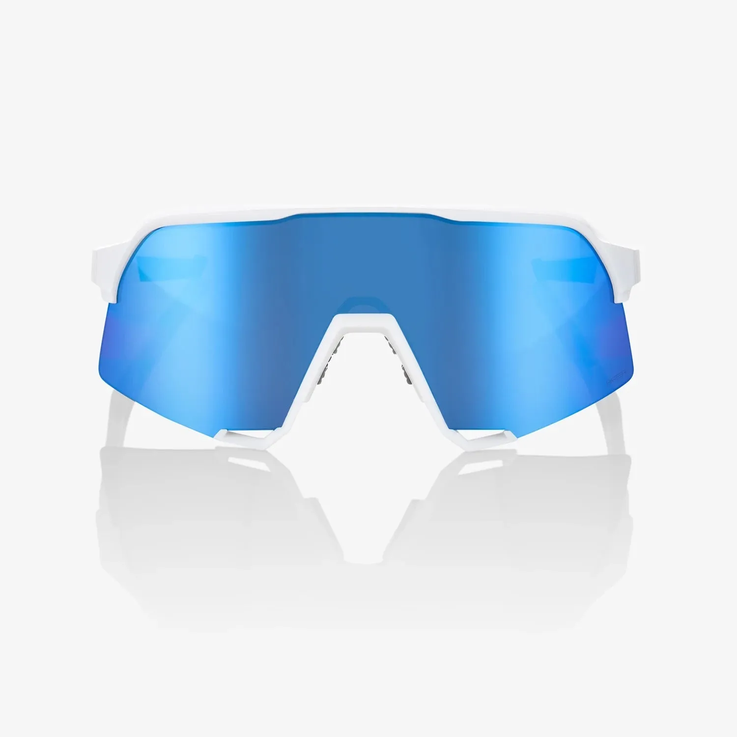 100% S3 Matte White HiPER Blue Multilayer Mirror Lens