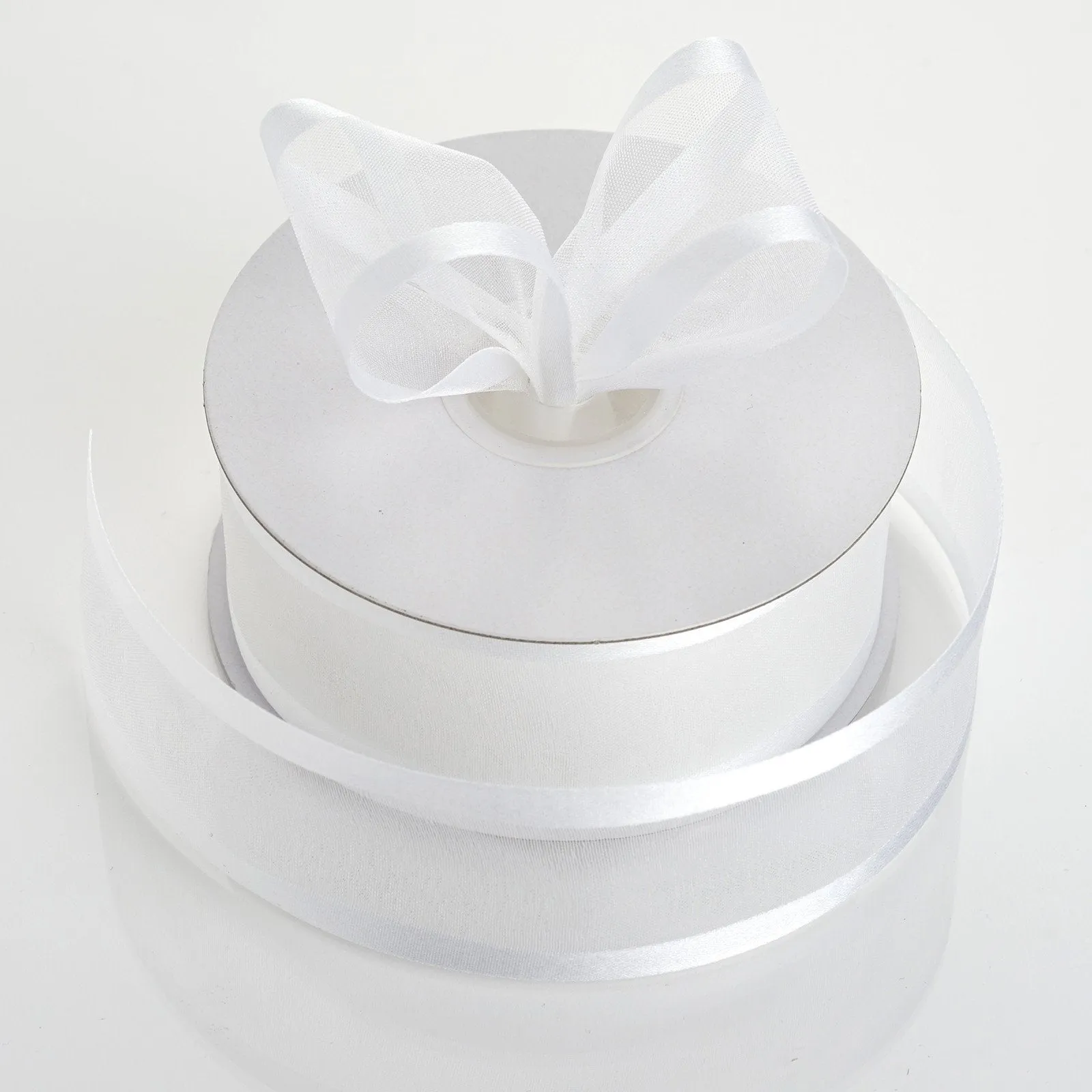 1.5" White Satin Edge Ribbon - 25 Yards