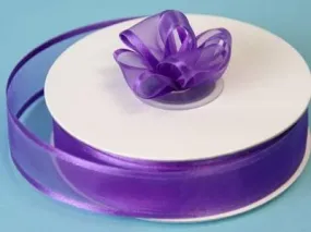 25 Yard 7/8" DIY Purple Organza Ribbon With Satin Edges For Craft Dress Wedding