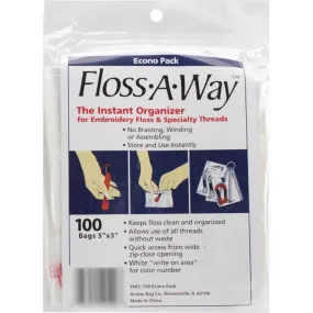 Action Bag Floss-A-Way Organizer 3in x 5in 100pcs