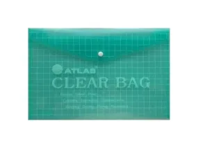 Atlas Document Bag "My Clear Bag" F/S, 12/pack, Green