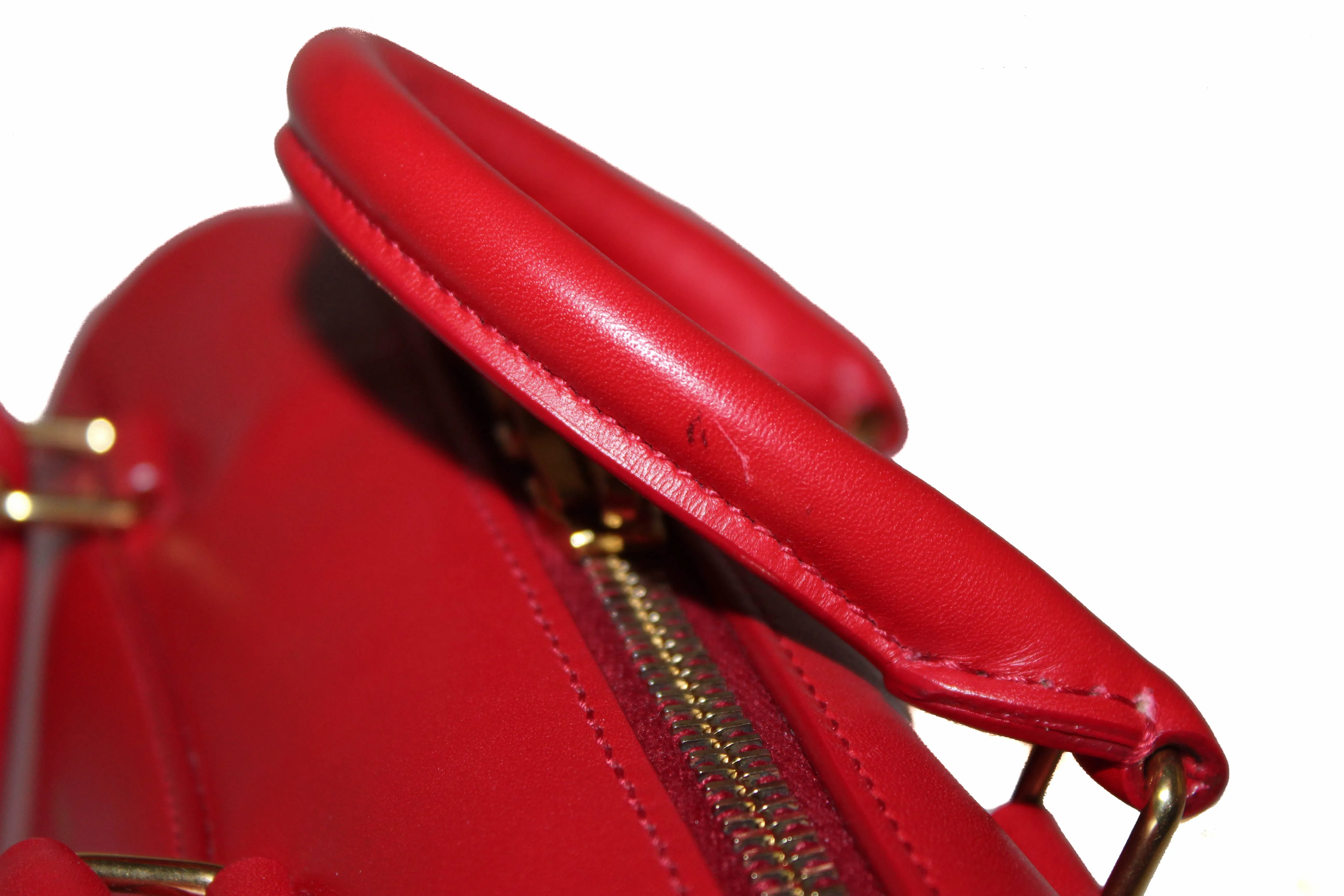 Authentic Yves Saint Laurent YSL Red Duffel Toy Hand/Crossbody Bag