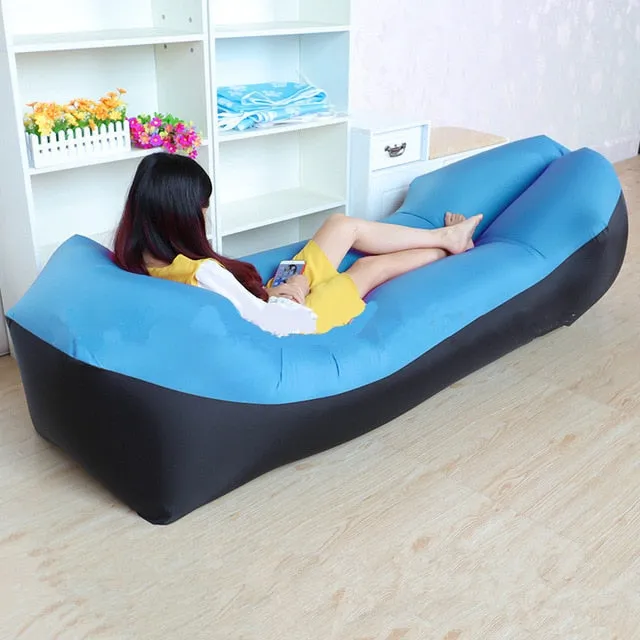 Beach Bed Inflatable Air Sofa Bed Sleeping Bag Lazy Beach Bags