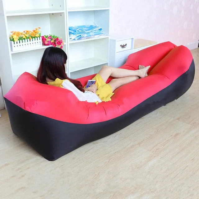 Beach Bed Inflatable Air Sofa Bed Sleeping Bag Lazy Beach Bags