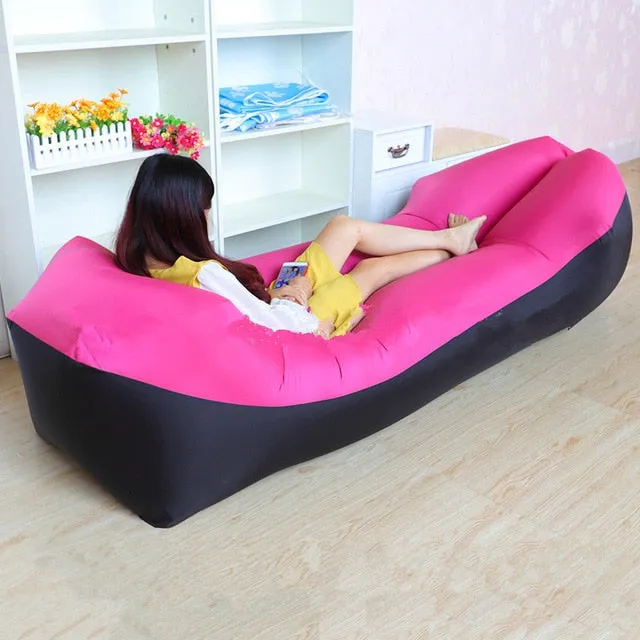 Beach Bed Inflatable Air Sofa Bed Sleeping Bag Lazy Beach Bags