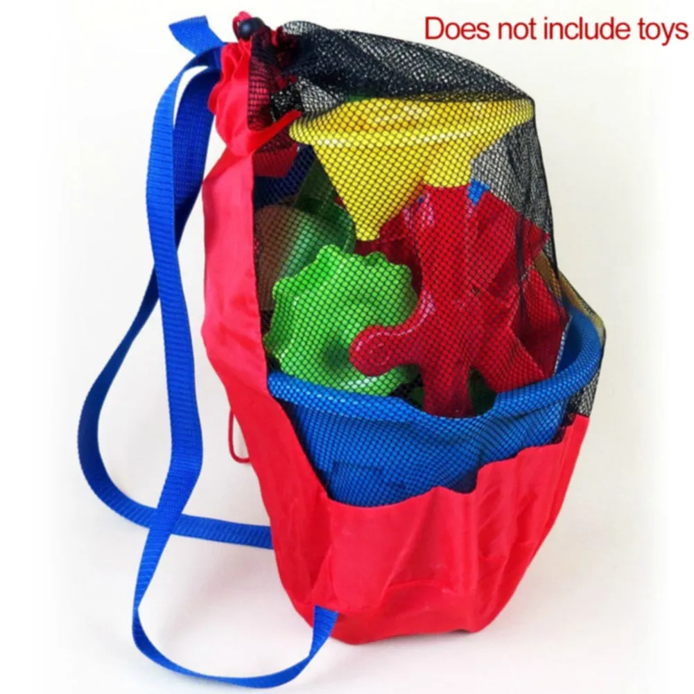 Beach Toys Organizer Mesh Backpack for Sand Toy Storage Large Capacity