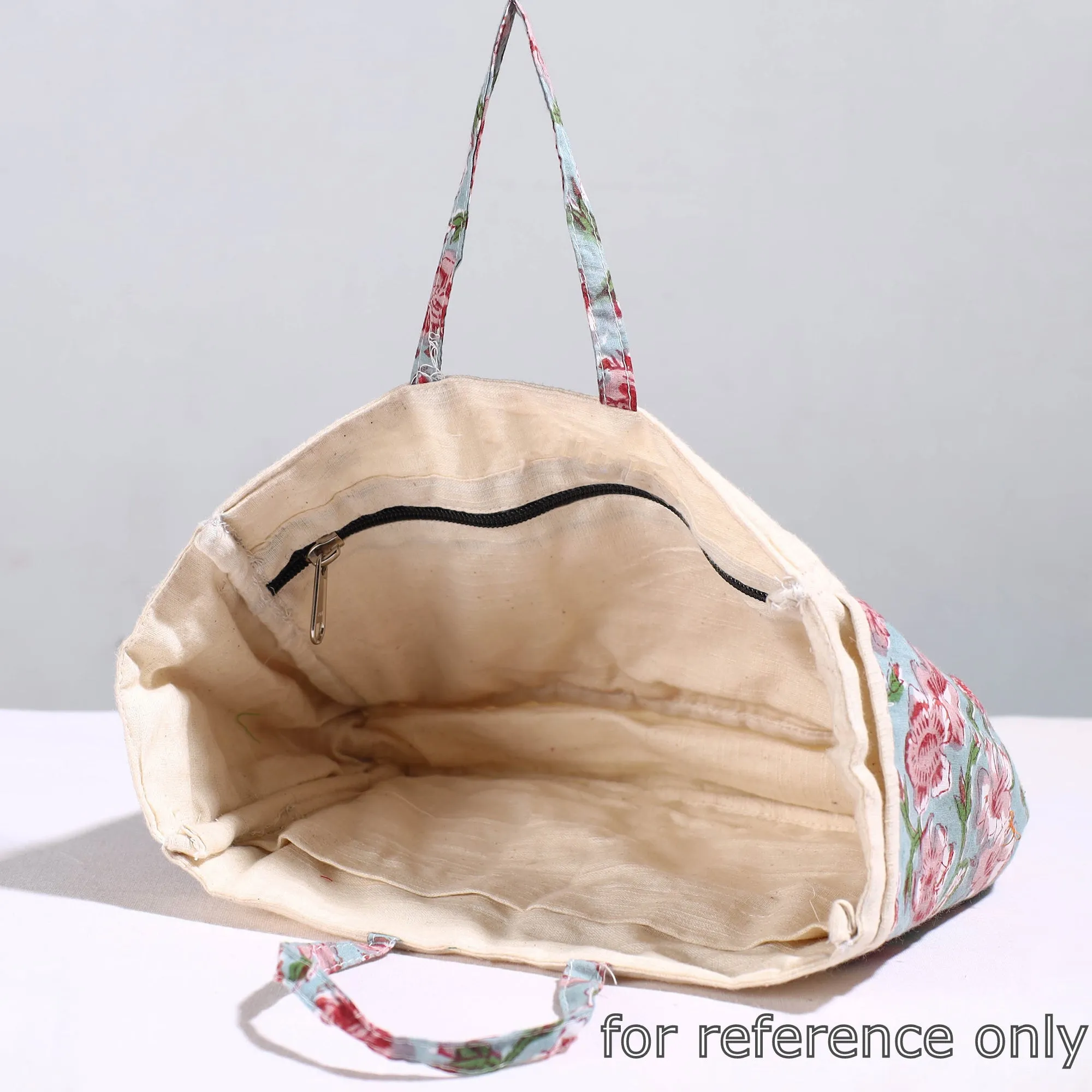 Beige - Handmade Cotton Multipurpose Cosmetic/Toiletry Bag 08