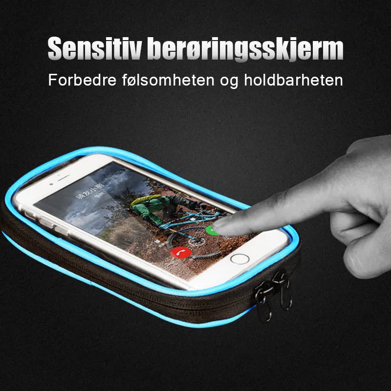 Bicycle phone bag with touch screen