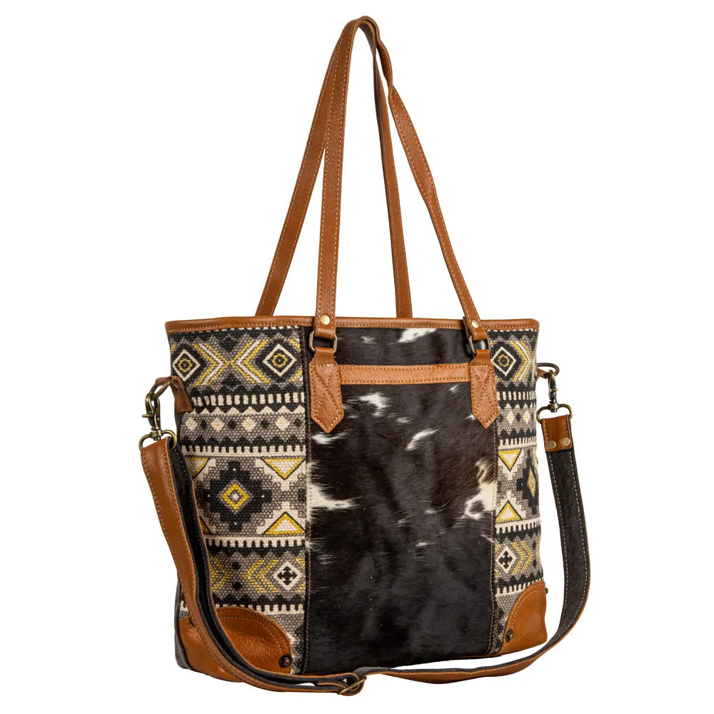 Bison Ridge Hair-On Hide Tote Bag