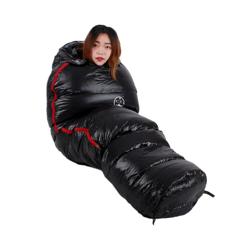 Black Snow Mummy Style Sleep Bag for Outdoor Camping 32-50 Degree Fahrenheit