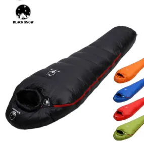 Black Snow Mummy Style Sleep Bag for Outdoor Camping 32-50 Degree Fahrenheit