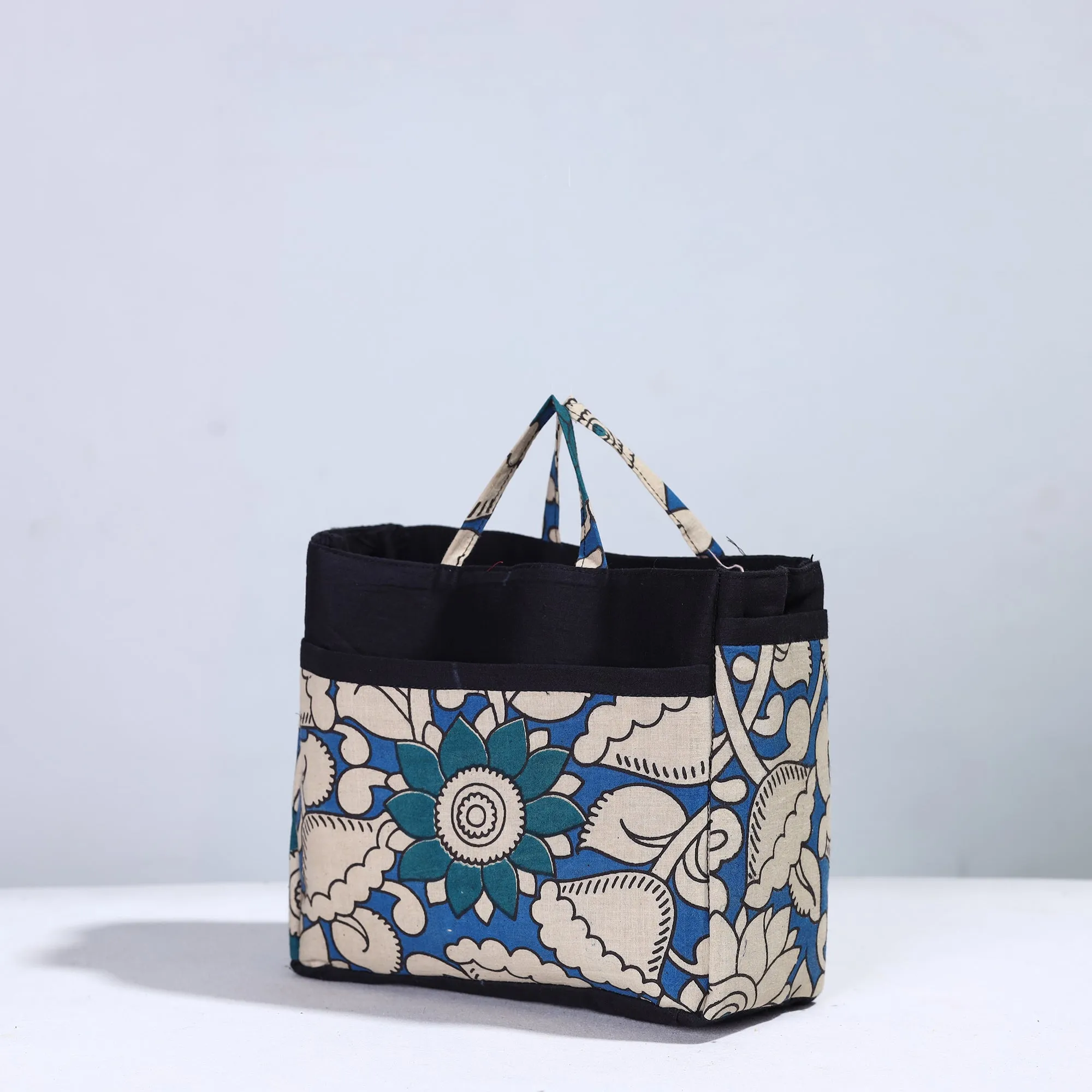 Blue - Handmade Cotton Multipurpose Cosmetic/Toiletry Bag 08