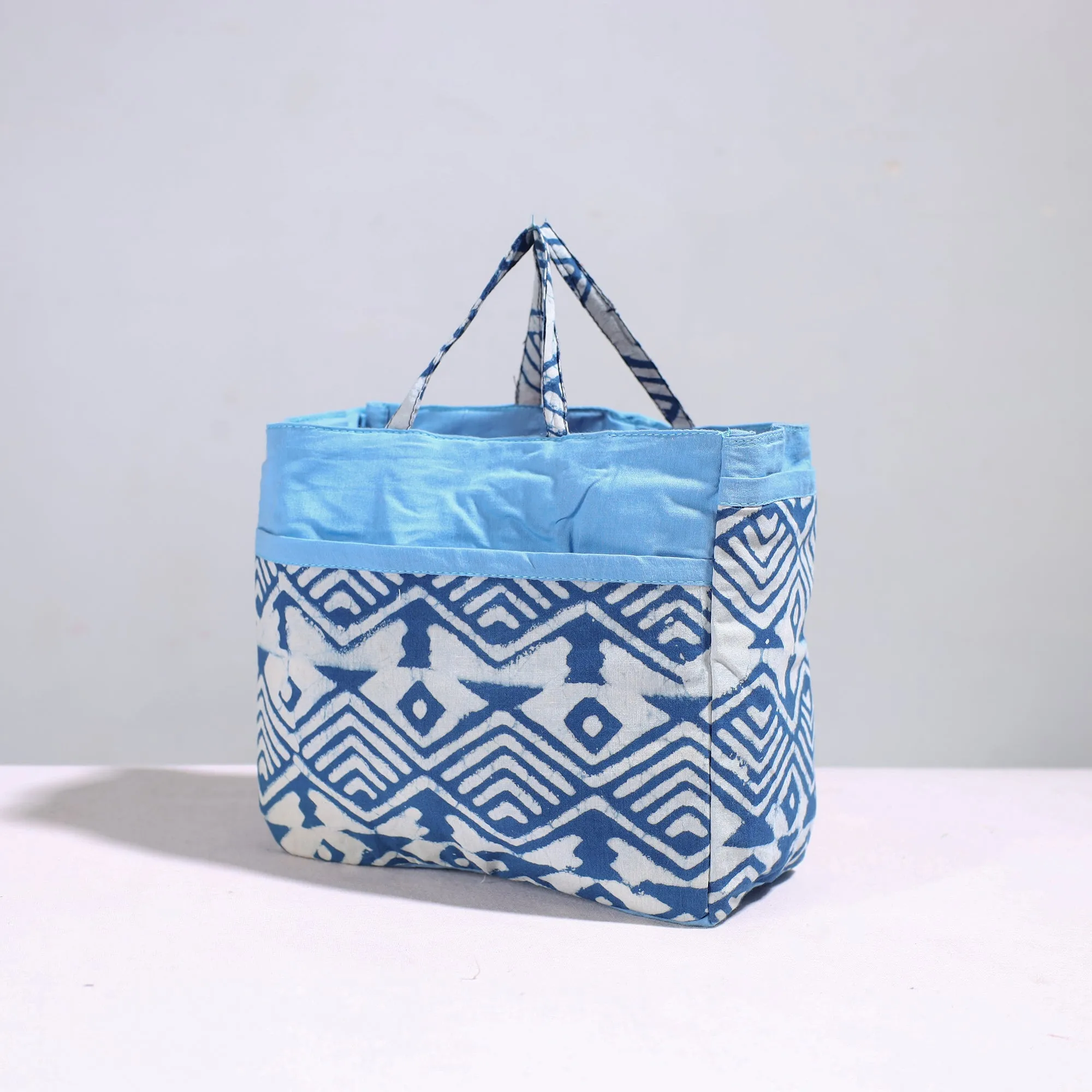 Blue - Handmade Cotton Multipurpose Cosmetic/Toiletry Bag 28