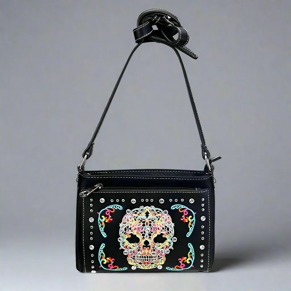 BOL Cross Body Sugar Skull Handbag