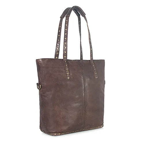 Bordeaux Distressed Rivet Tote