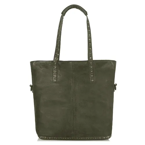 Bordeaux Distressed Rivet Tote