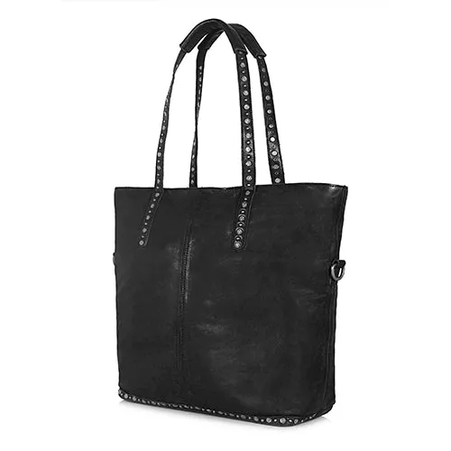 Bordeaux Distressed Rivet Tote