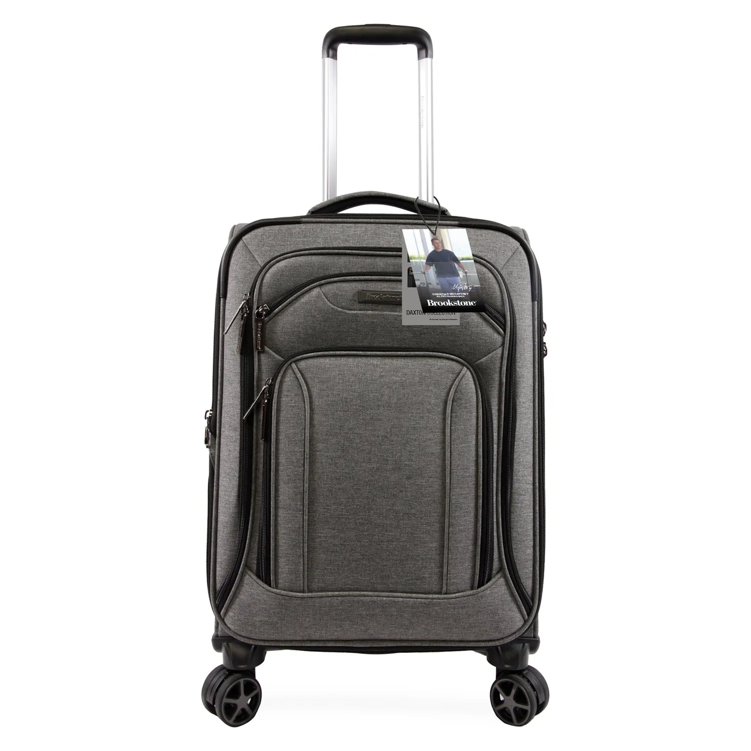 Brookstone x Christian McCaffrey - Daxton 21" Softside Carry-On Spinner Suitcase