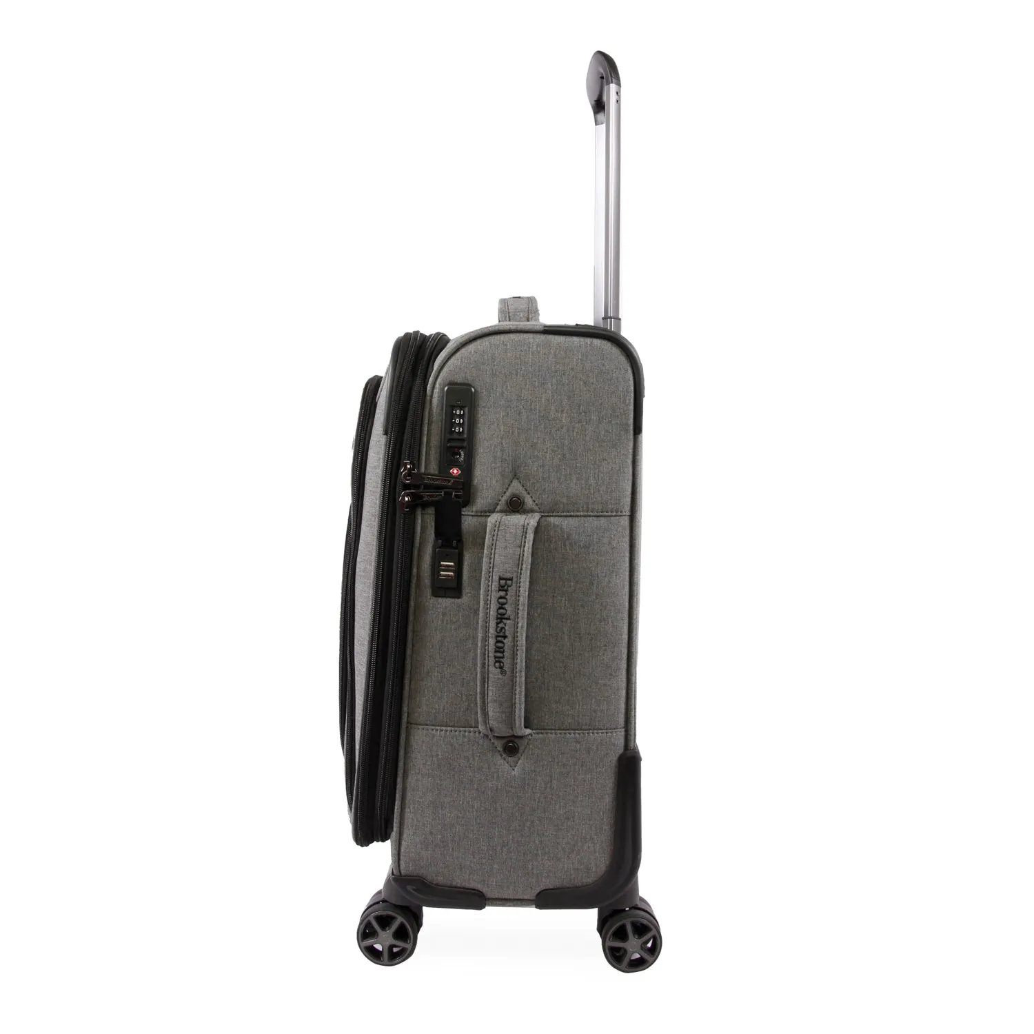 Brookstone x Christian McCaffrey - Daxton 21" Softside Carry-On Spinner Suitcase