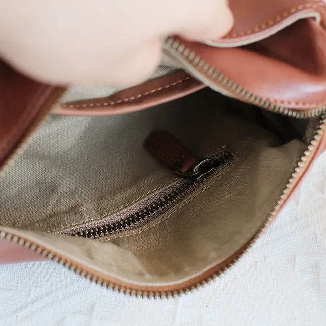 Brown Leather Crossbody Purse Black Leather Shoulder Bag