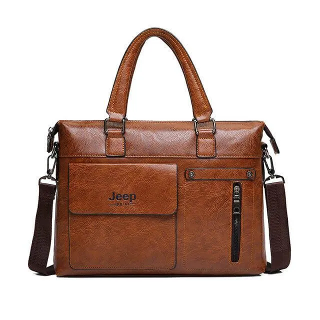 Business Style Leather Shoulder Bags