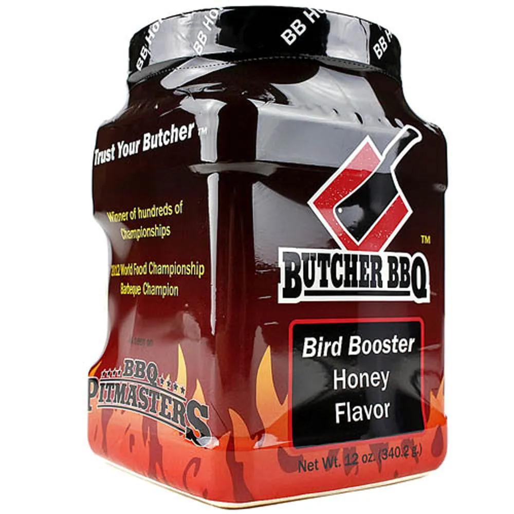 Butcher BBQ Bird Booster Honey Injection Seasoning 12 oz. Gluten and MSG Free