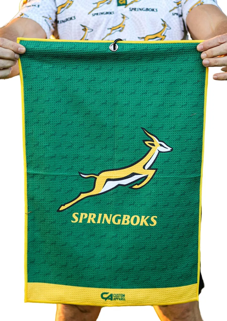 CA Springbok Waffle Golf Towel | Green