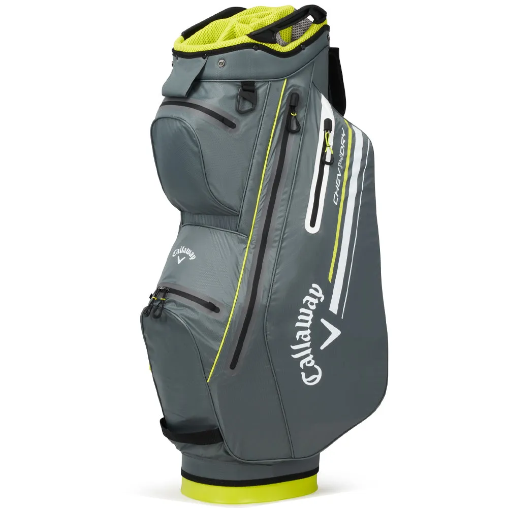 Callaway Chev Dry 14 Waterproof Cart Bag - Charcoal/Yellow