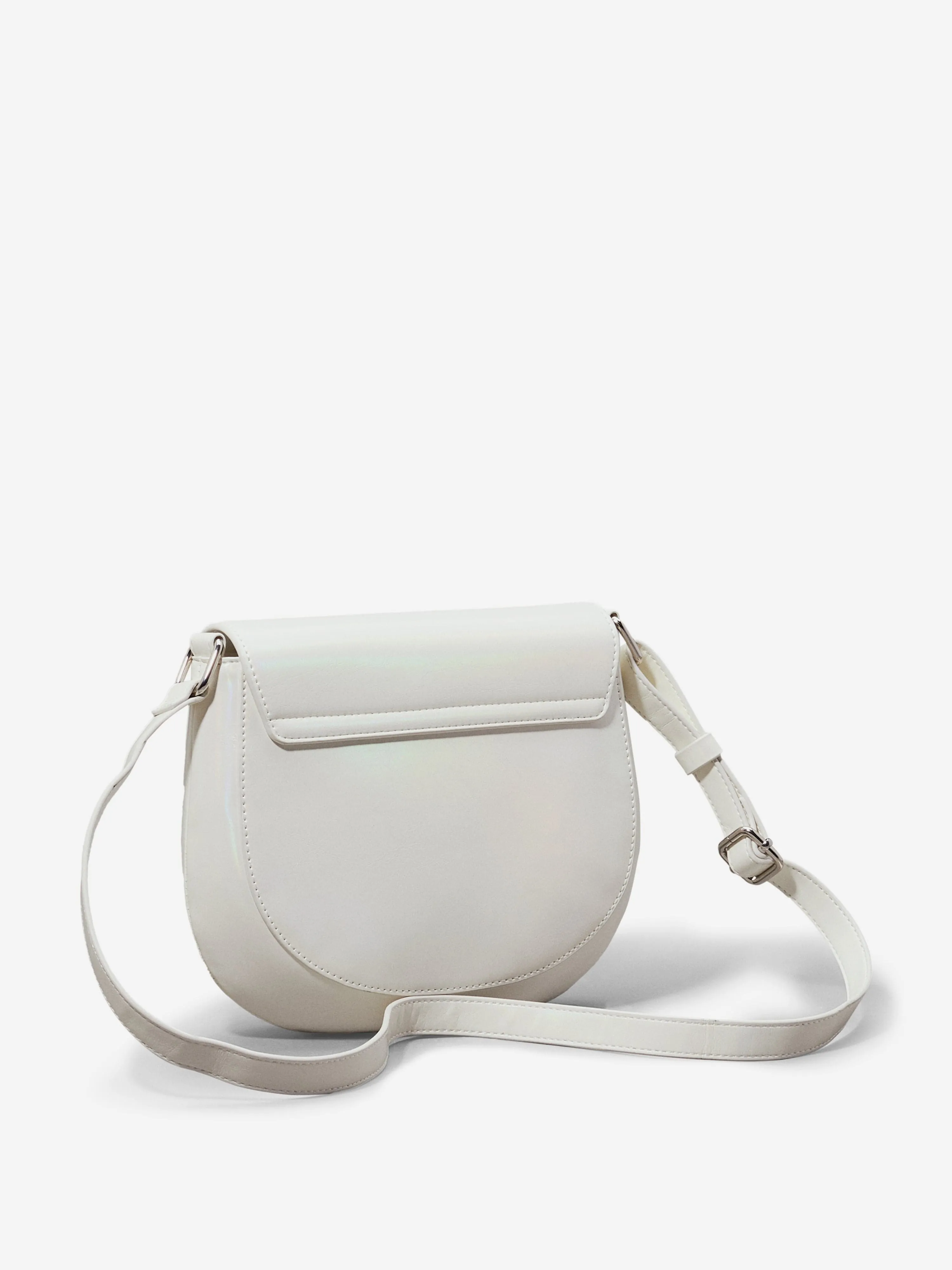 Calvin Klein Girls Iridescent Shoulder Bag in White (15cm)