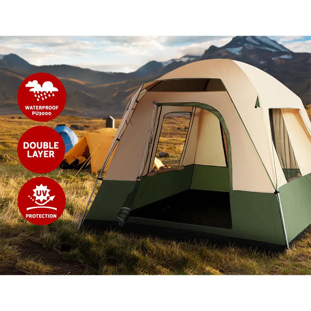 Camping Tent 4 Person Ripstop  - Green