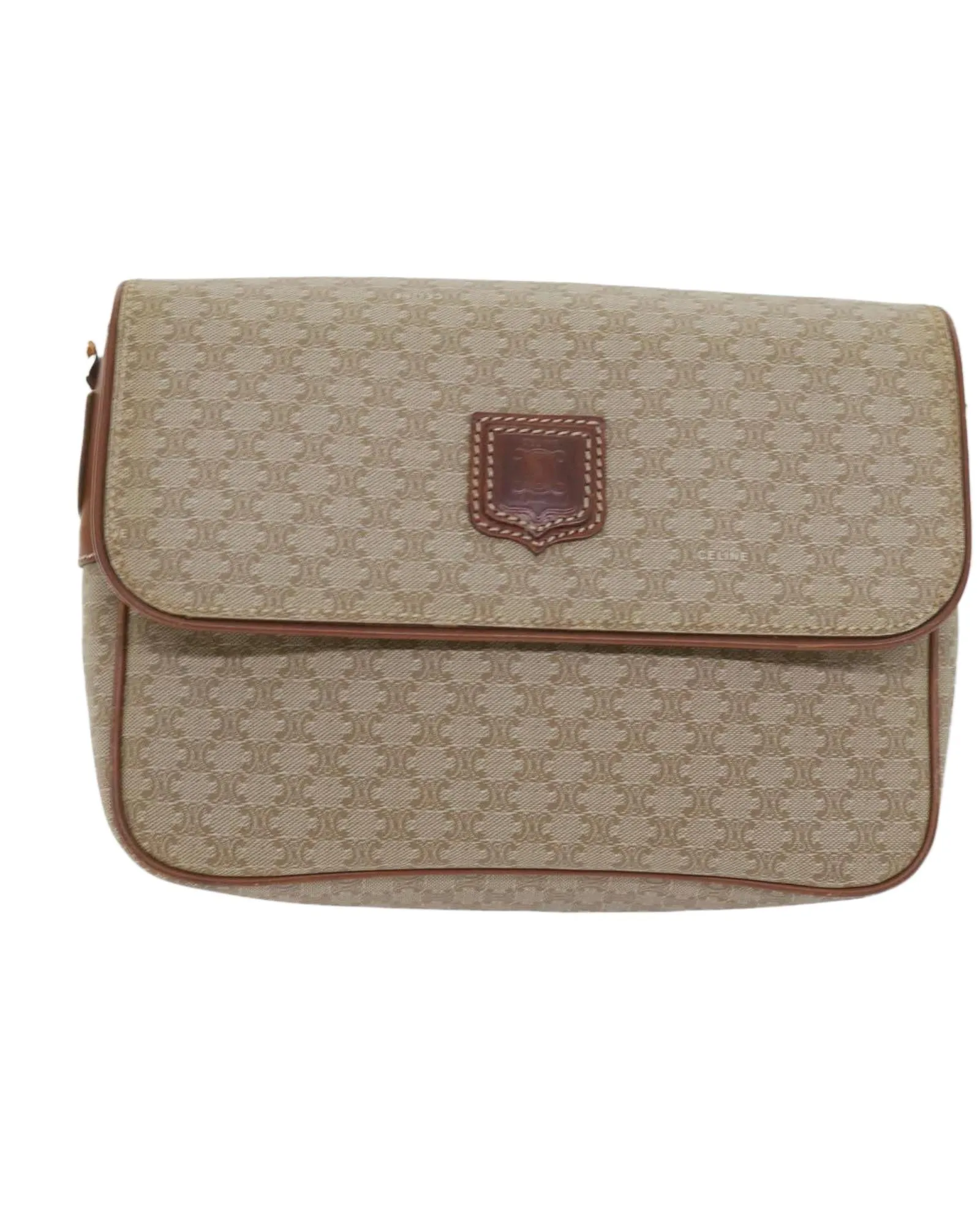 Canvas Clutch Bag 2Set - Beige Brown