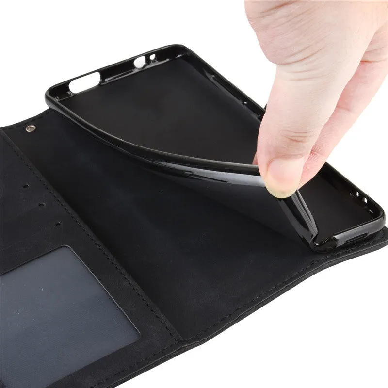 Card slot wallet case for Sony Xperia 1 II shockproof phone case Black