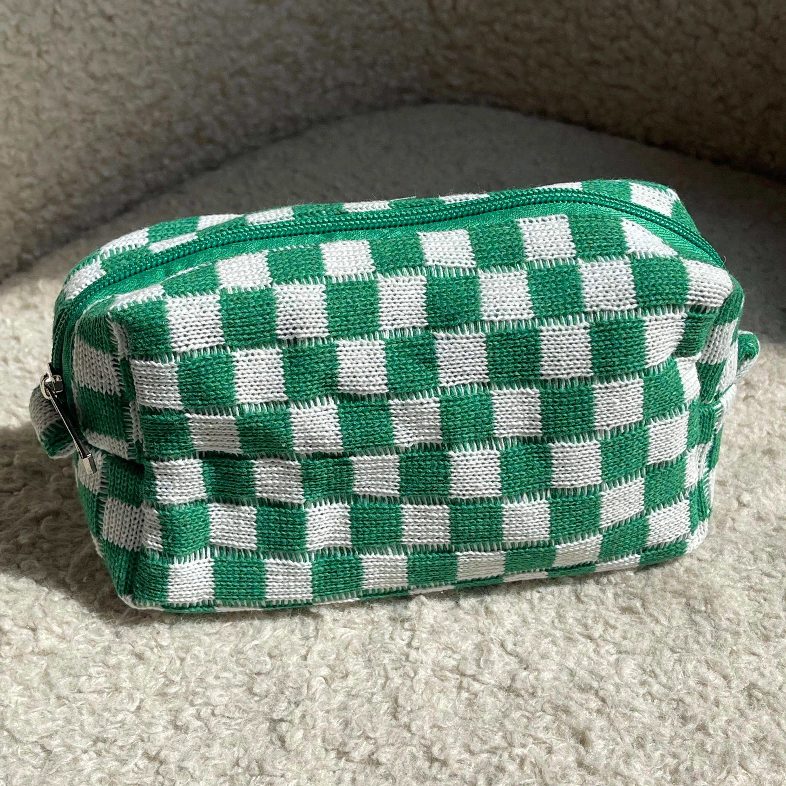 Checkered Toiletry Bag