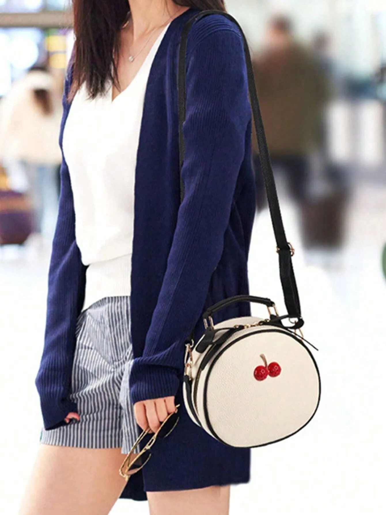 Cherry Round Crossbody Bag,