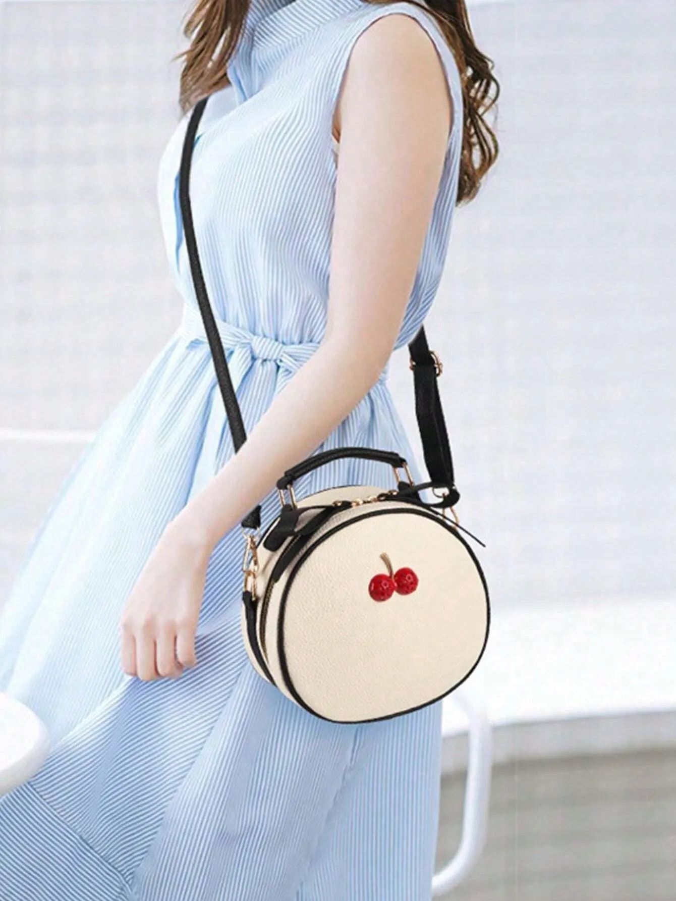 Cherry Round Crossbody Bag,