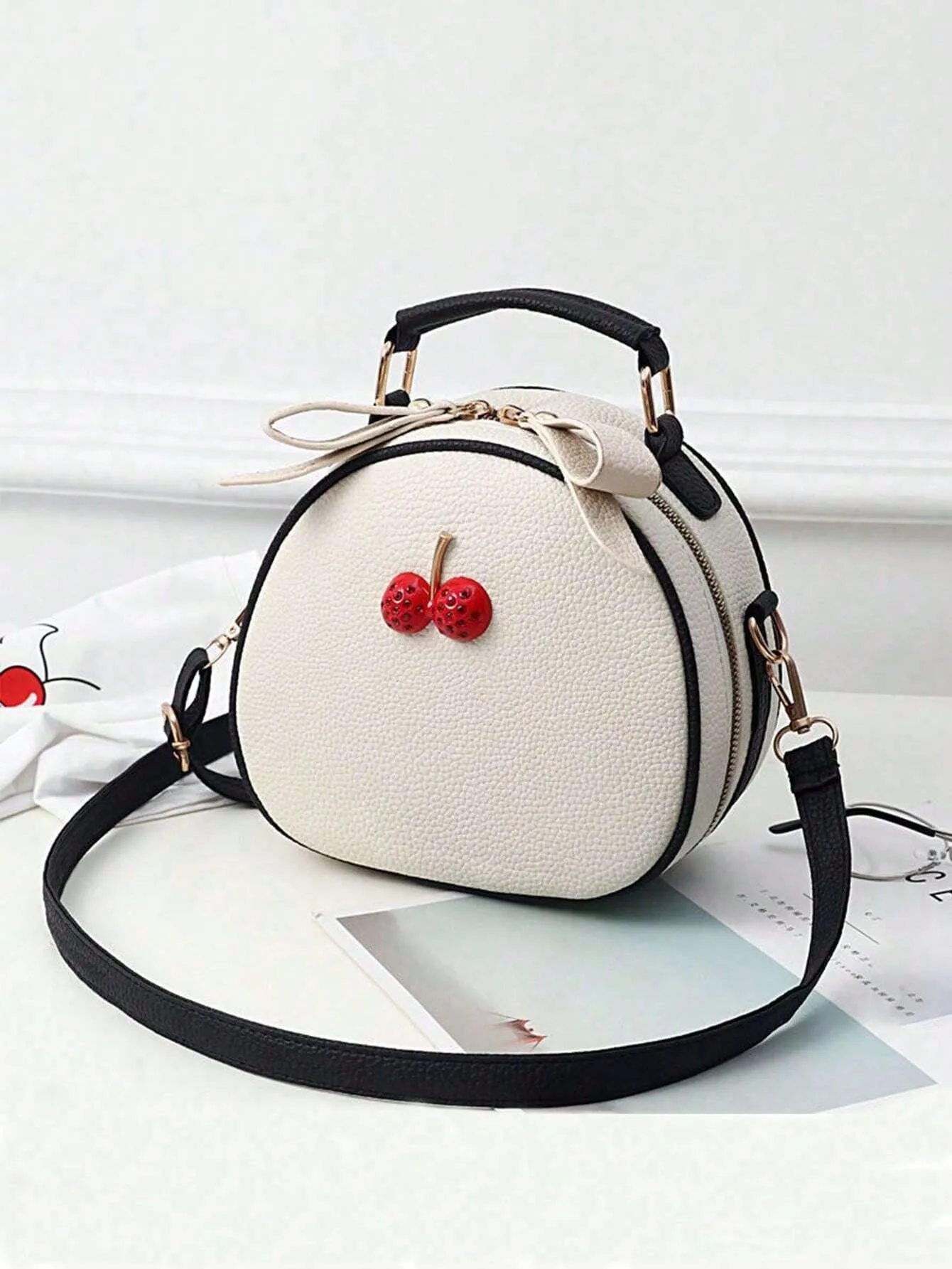 Cherry Round Crossbody Bag,