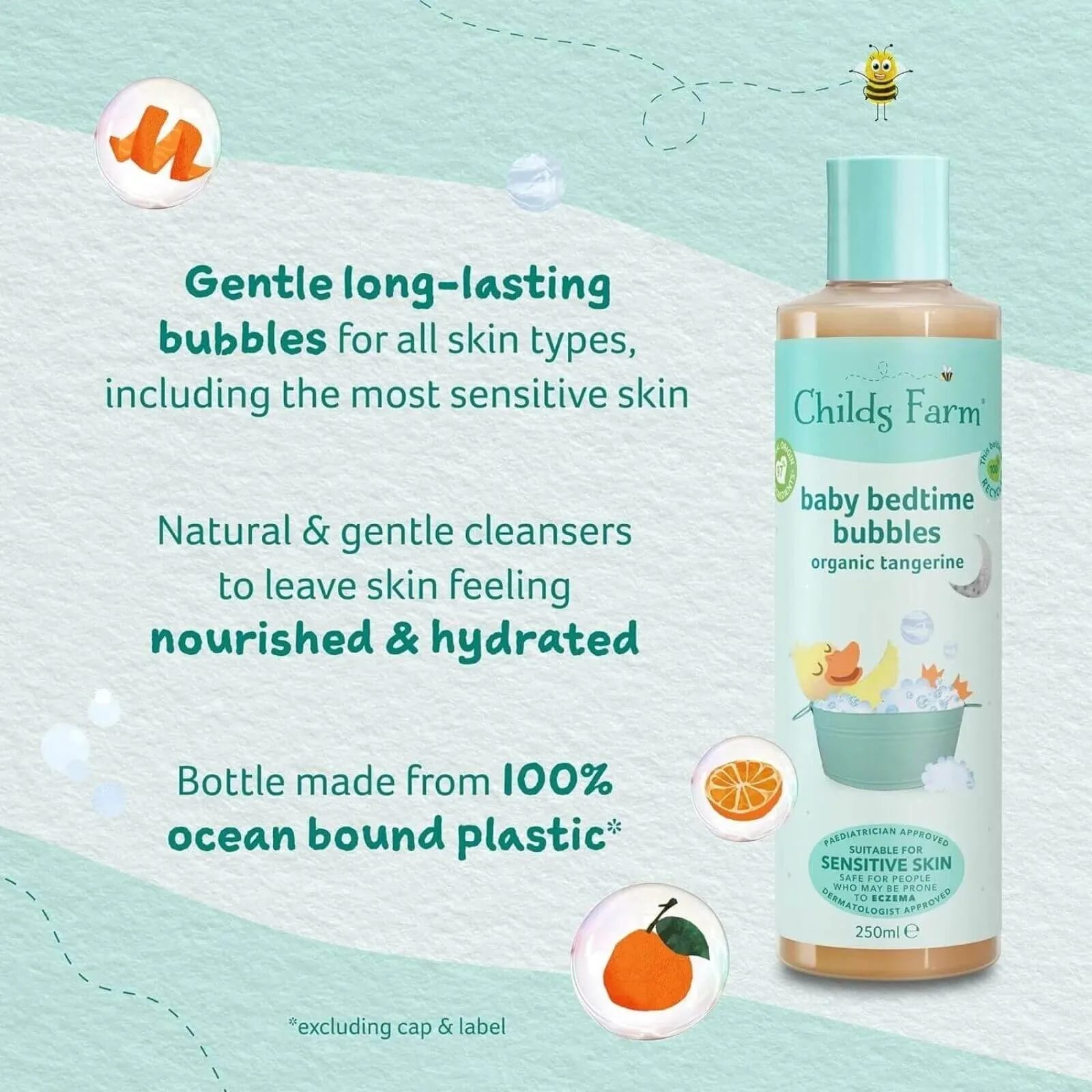 Childs Farm Baby Bedtime Bubbles Organic Tangerine 250ml