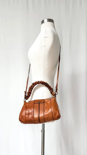 Chloe Héloise Brown Leather Convertible Satchel Purse