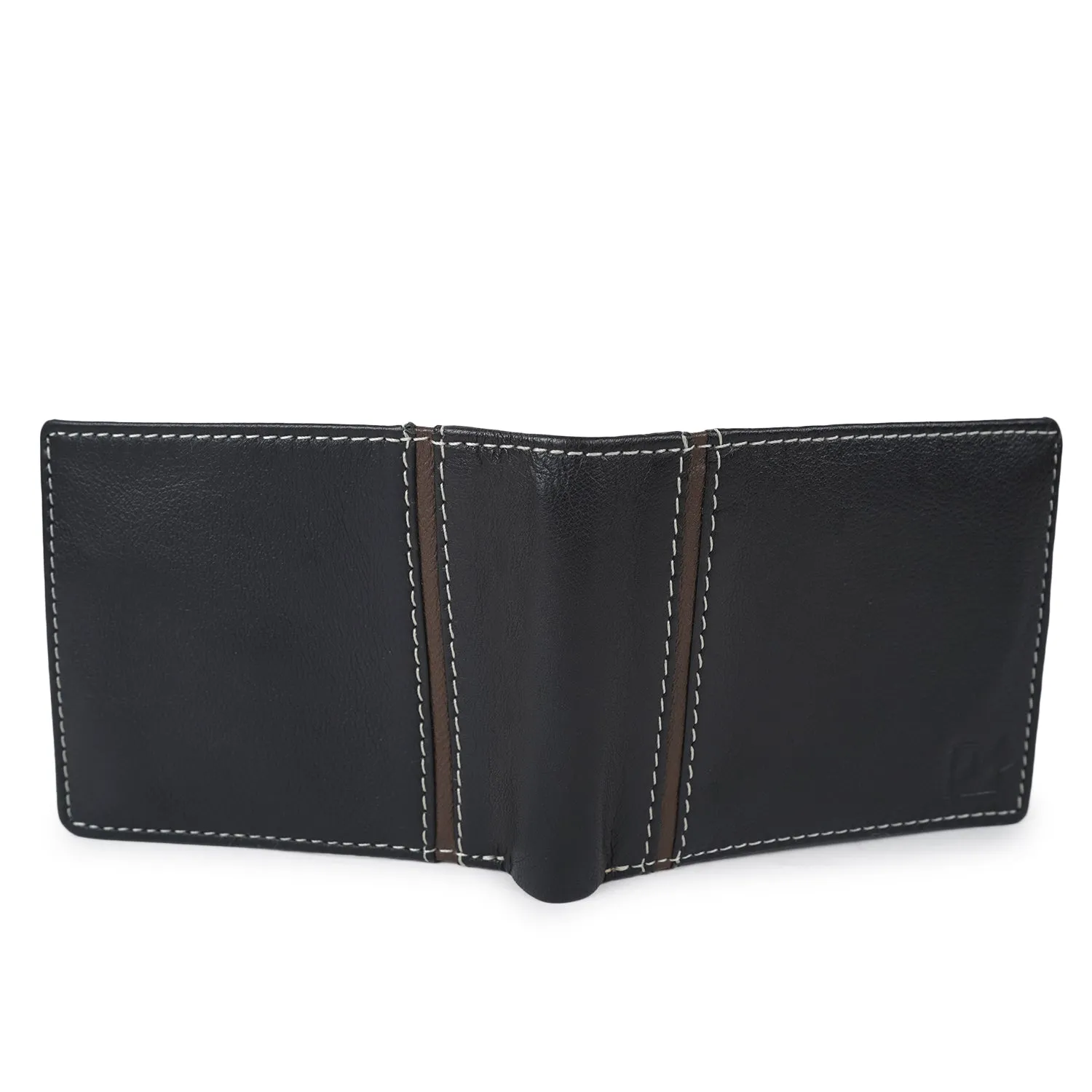 CIMONI Genuine Leather Classy Black Slim Travel Cards Wallet for Men