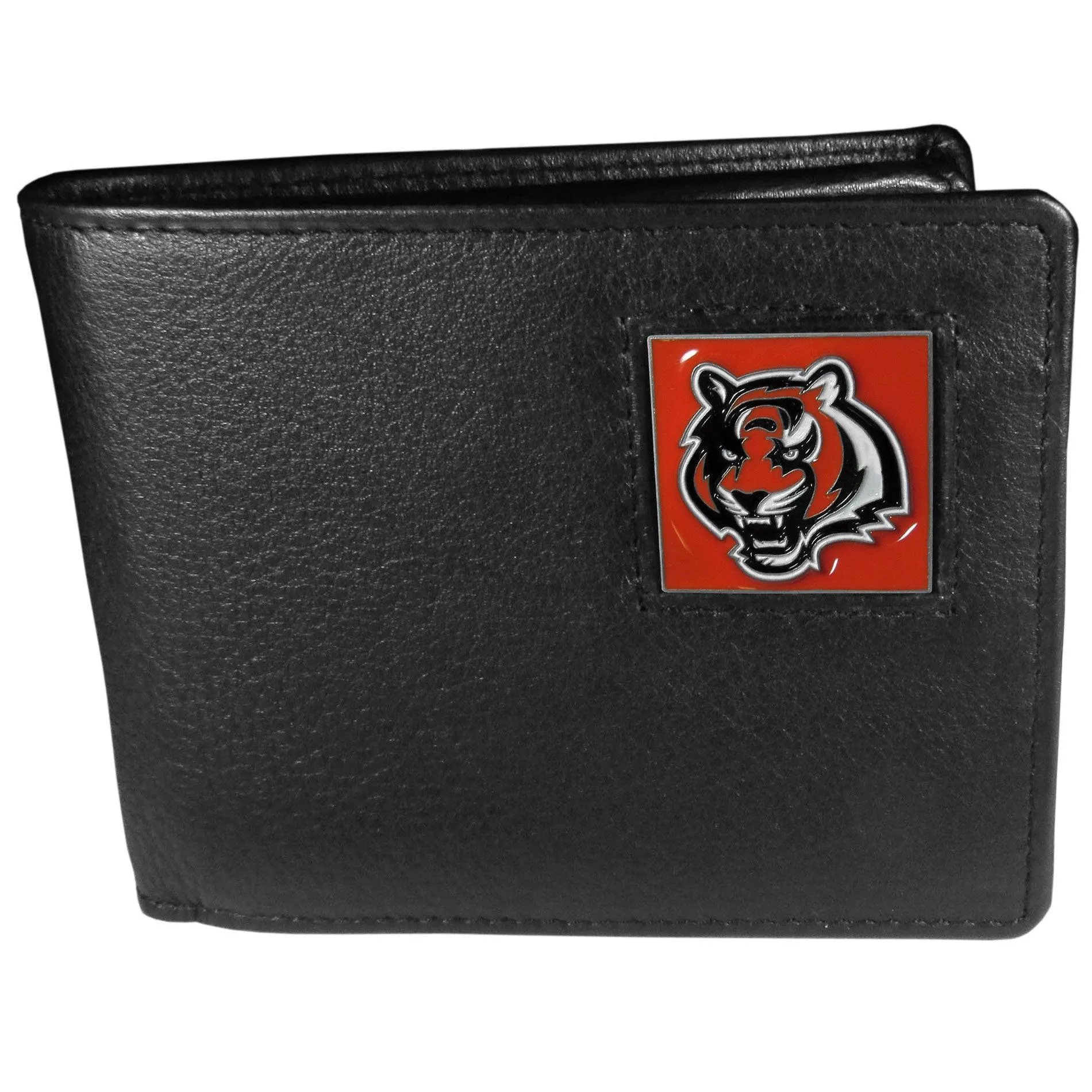 Cincinnati Bengals Leather Bi-fold Wallet Packaged in Gift Box