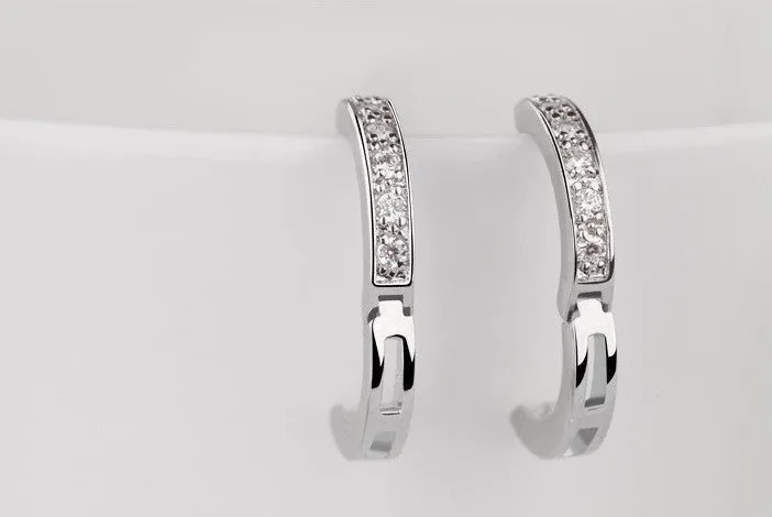 Classic Crystal Huggie Earrings