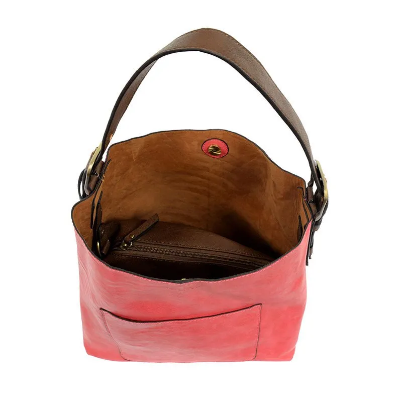 Classic Hobo Handbag with Removable Crossbody Insert