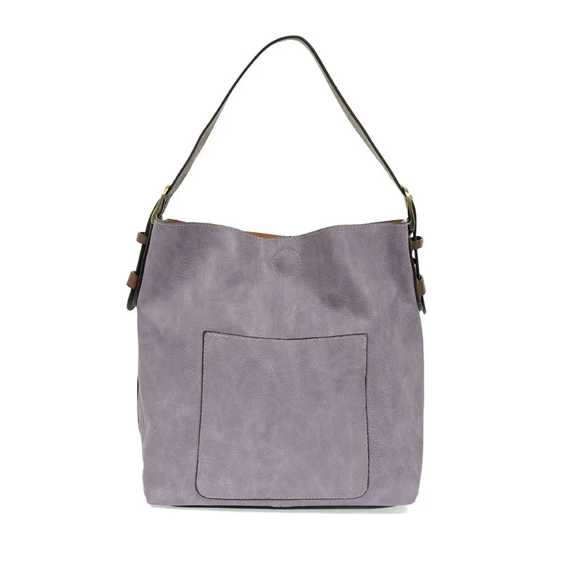 Classic Hobo Handbag with Removable Crossbody Insert