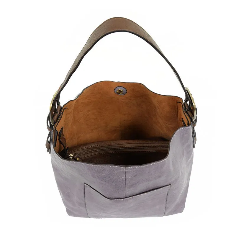 Classic Hobo Handbag with Removable Crossbody Insert