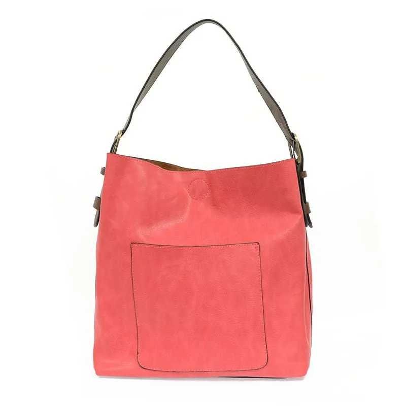 Classic Hobo Handbag with Removable Crossbody Insert