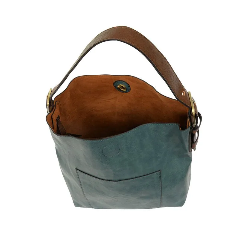 Classic Hobo Handbag with Removable Crossbody Insert