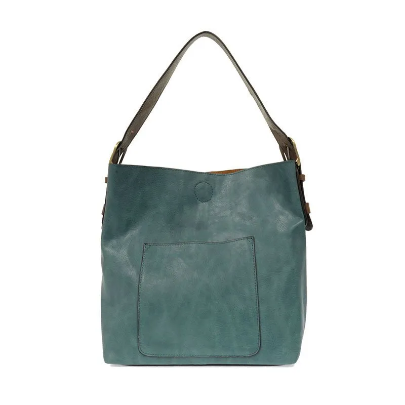 Classic Hobo Handbag with Removable Crossbody Insert