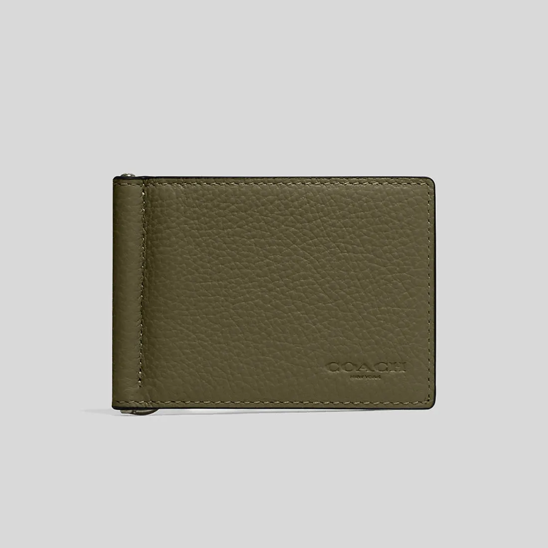 Coach Slim Money Clip Billfold Wallet Olive Drab CH090