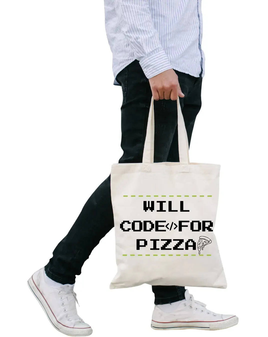 Code for Pizza Daily Thaila -  Canvas Reusable Bags